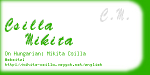 csilla mikita business card
